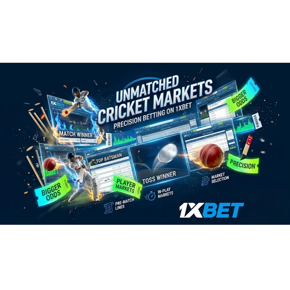 Types of Cricket Bets on 1xBet – Match Winner, Top Batsman, Toss & More