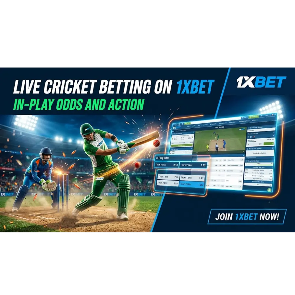 Live Cricket Betting on 1xBet – In-Play Odds and Action
